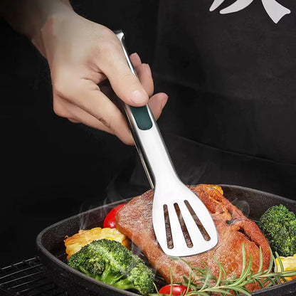 Belro professional kitchen tongs with stainless steel handles and silicone tips for precise cooking and serving.