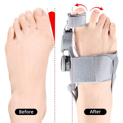 Belro Natural Bunions Corrector Toe Spacer showing clear silicone design for realigning toes and relieving bunion discomfort.
