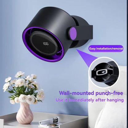 Belro USB small desk fan, portable electronic fan with compact design for home or office use, shown on a desk.