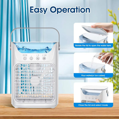 Belro portable air cooler fan for outdoor use, compact and efficient cooling device for home and garden spaces.