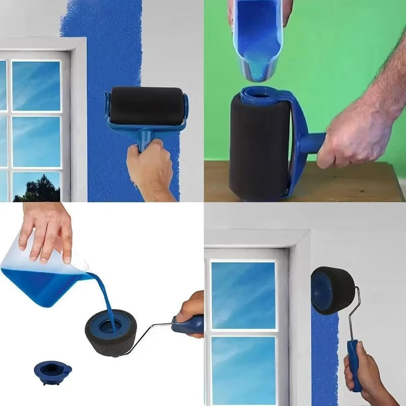 Belro self-priming paint brush roller for smooth painting, featuring ergonomic handle and high-quality roller cover.