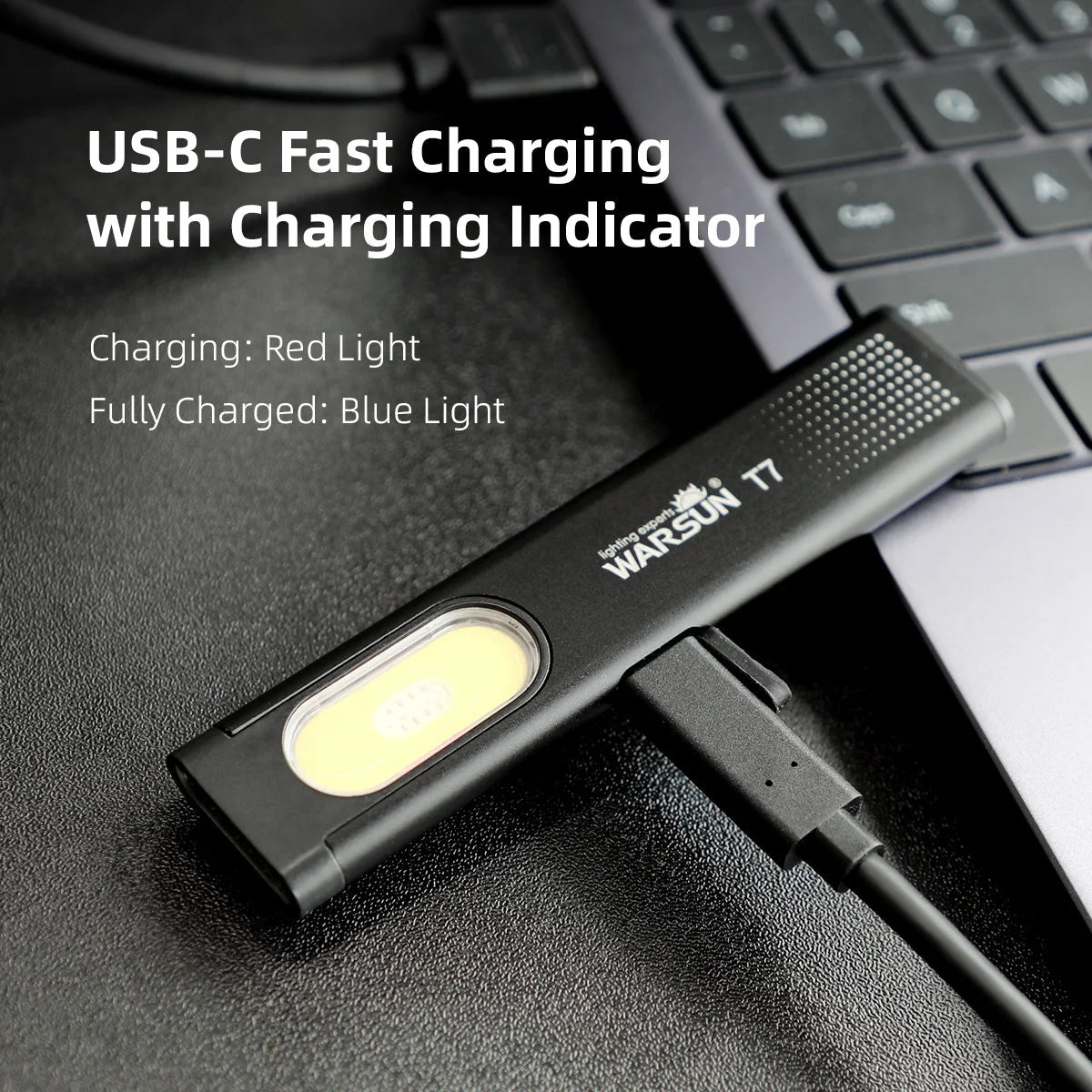 Belro LED keychain flashlight with magnetic base, compact handheld lighting tool with bright LED bulb and metal keyring attachment.