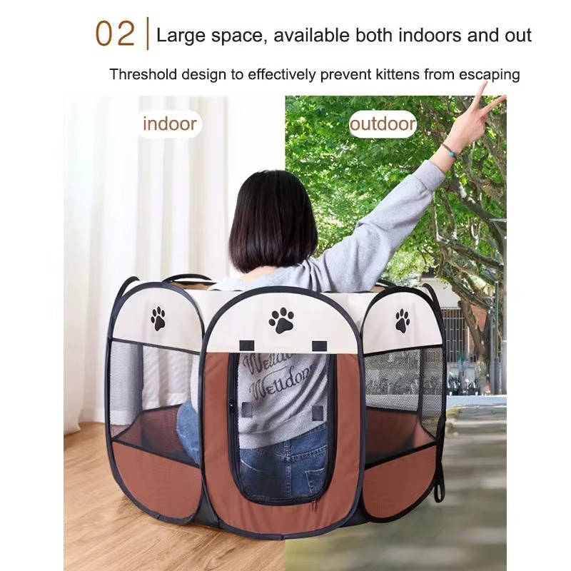 Belro tent for cats and small dogs, cozy indoor and outdoor pet shelter with mesh sides and fabric roof, ideal for pets' comfort.