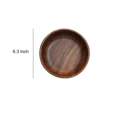 Set of Belro wood bowls for food, natural wooden kitchen bowls with smooth finish, ideal for serving salads and snacks.