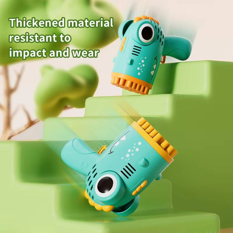 Belro bubble gun toy for outdoor play, colorful plastic design with bubble solution reservoir and trigger mechanism.
