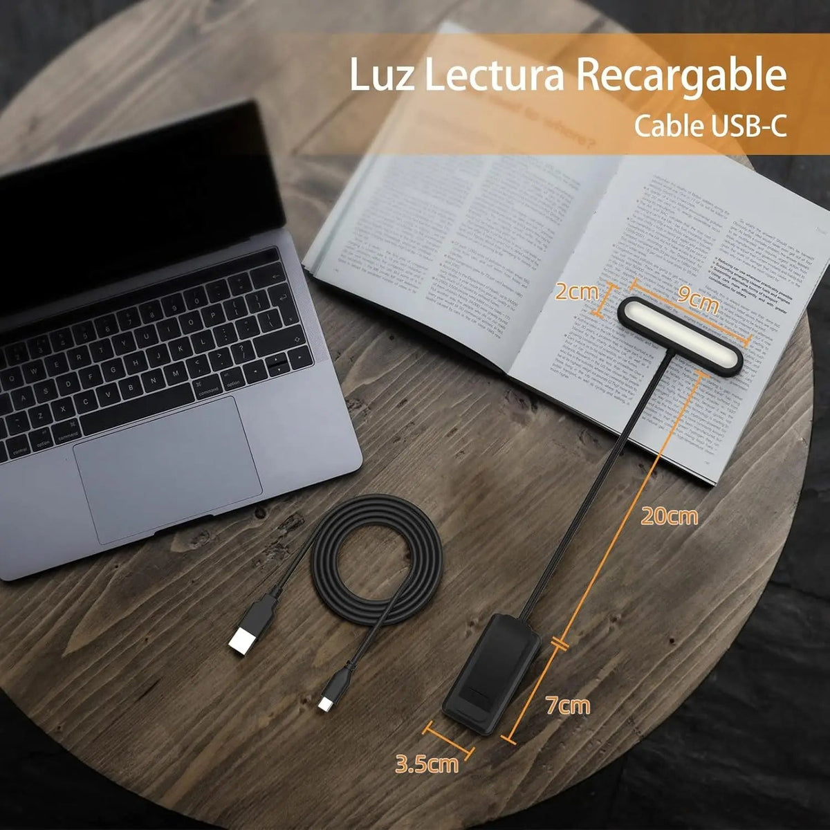 Belro LED Book Light for office and stationery, compact design with adjustable brightness, ideal for reading and study.
