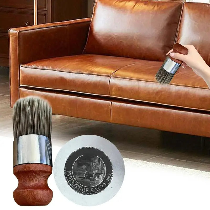 Belro 120ml leather furniture salve set with natural ingredients, ideal for conditioning and restoring men's leather clothing and accessories.