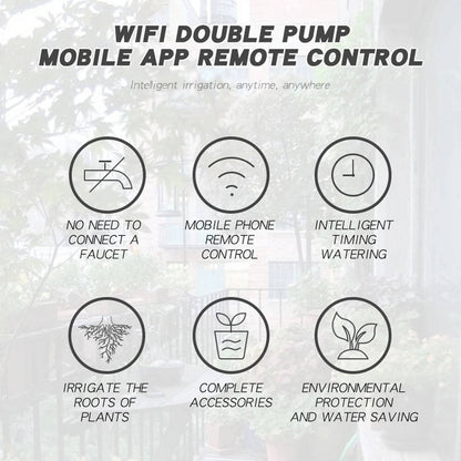 Belro Wifi Smart Automatic Waterer for plants, designed for up to 20 pots, outdoor home and garden irrigation system.