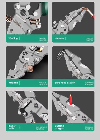Belro multifunctional wire stripper tool with ergonomic handles, ideal for electrical and hardware work.