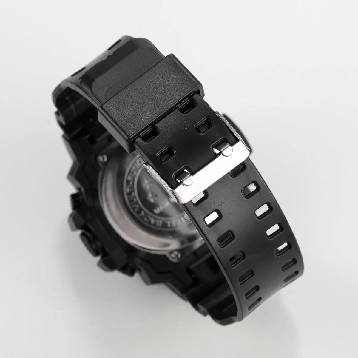 Men's digital sports watch by Belro displaying time, date, and fitness stats on a sleek black smartwatch screen.