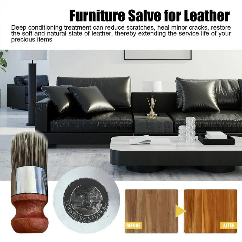 Belro 120ml leather furniture salve set for men, shown in a clear image, highlighting the product's packaging and size.