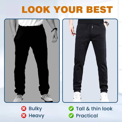 Men's high stretch cargo pants by Belro featuring multiple front and side pockets, shown in a comfortable, relaxed fit.
