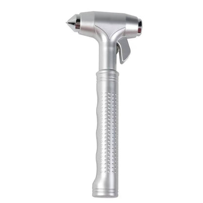 Belro automotive car safety hammer with bright orange handle and metal head for emergency window breaking and rescue.