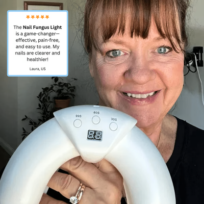 Belro Nail Laser Fungus Device for health and beauty treatment, shown with the device and instruction manual.