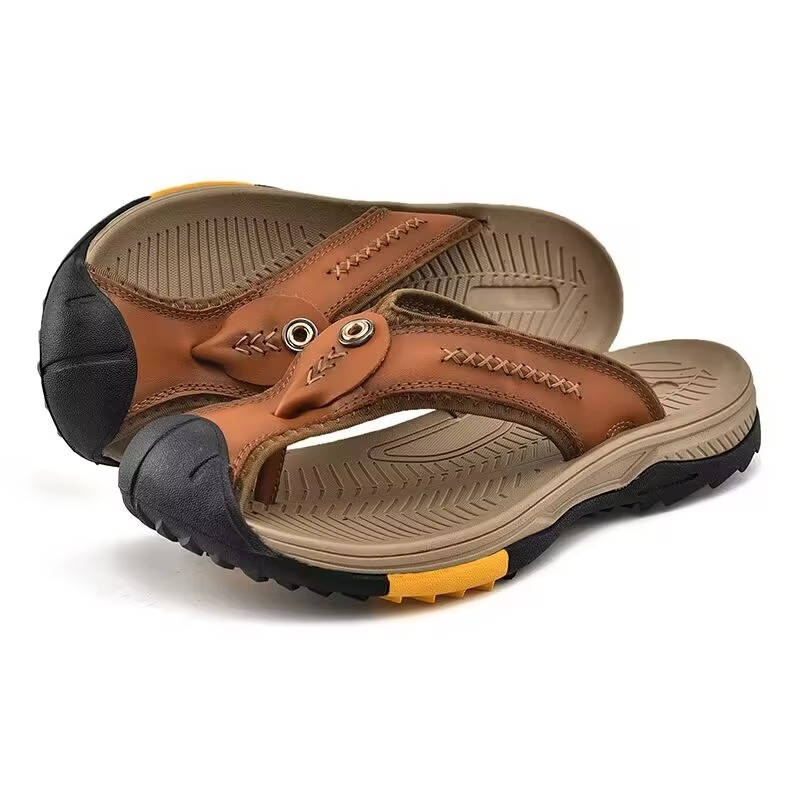 Belro men's water-resistant lightweight toe flip flops with cushioned straps, designed for comfort and casual wear.