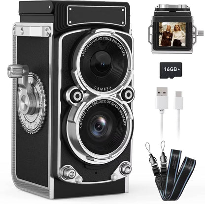 Belro vintage digital camera, electronics camera with retro design, featuring buttons and lens for high-quality photography.