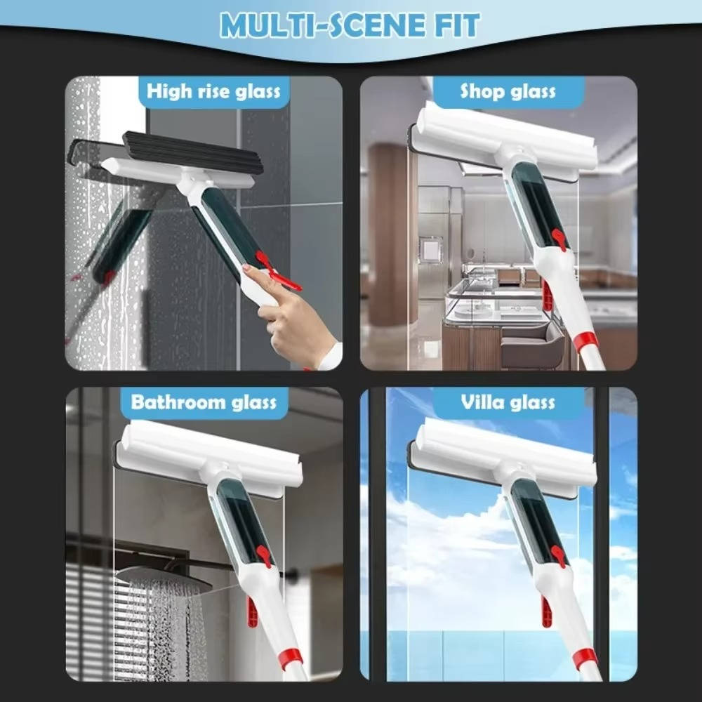 Belro long handle telescopic window cleaner tool with adjustable extension for easy outdoor window cleaning.