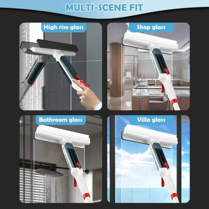 Belro long handle telescopic window cleaner tool with adjustable extension for easy outdoor window cleaning.