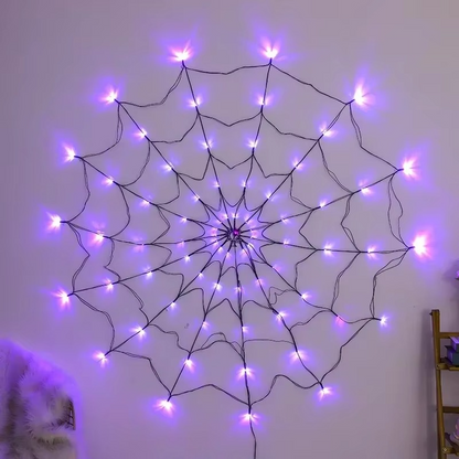 Belro Halloween Spider Web Lights outdoor accessory, featuring web lights designed for outdoor Halloween decorations.