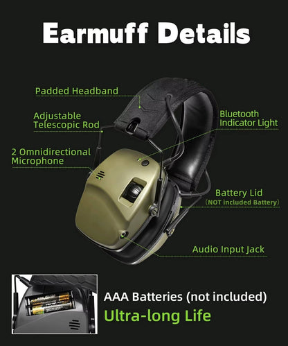 Belro noise cancelling ear muffs for shooting, outdoor hearing protection in a home and garden setting
