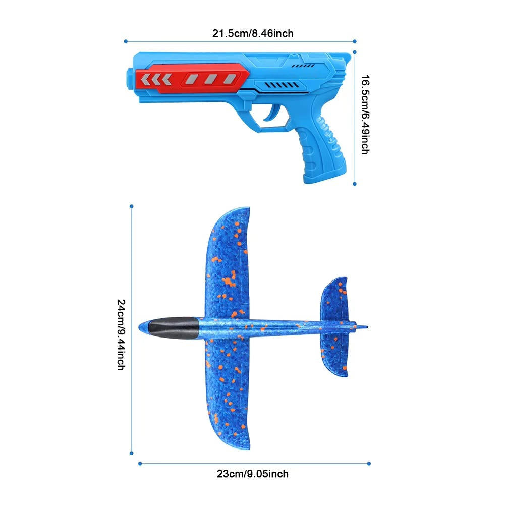Colorful Belro flying aeroplane toy with propellers, designed for children, made of durable plastic, perfect for imaginative play.