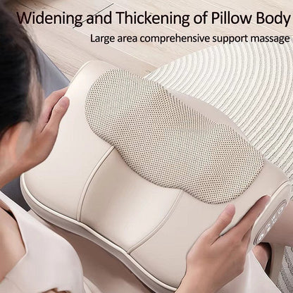 Belro neck massager pillow with ergonomic design, soft fabric cover, and built-in massage nodes for relaxing neck therapy.