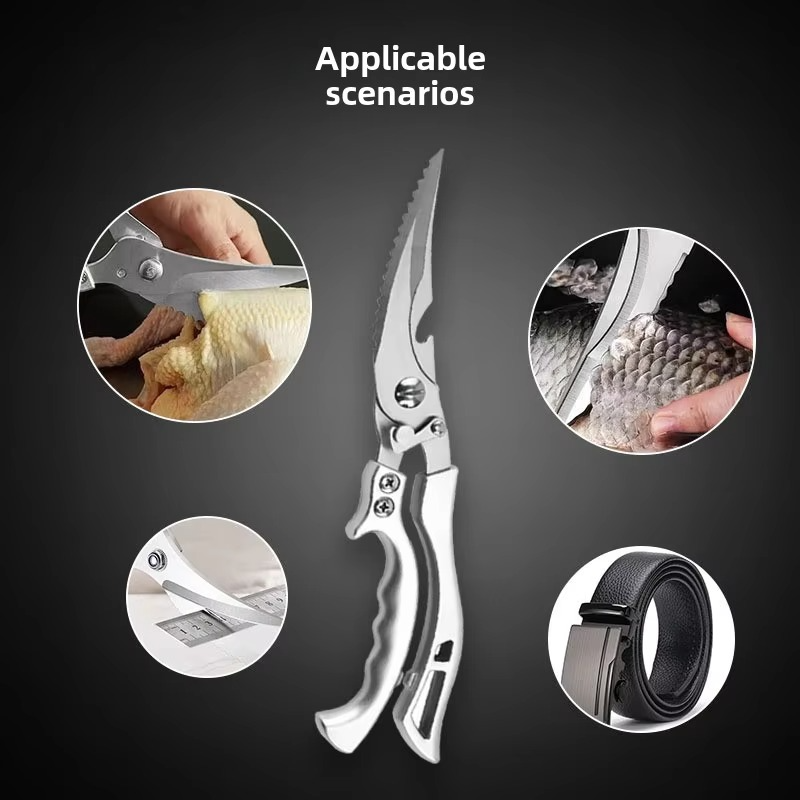 Belro chicken shears for kitchen and garden use, featuring sharp stainless steel blades and ergonomic handles.