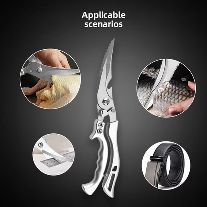 Belro chicken shears for kitchen and garden use, featuring sharp stainless steel blades and ergonomic handles.