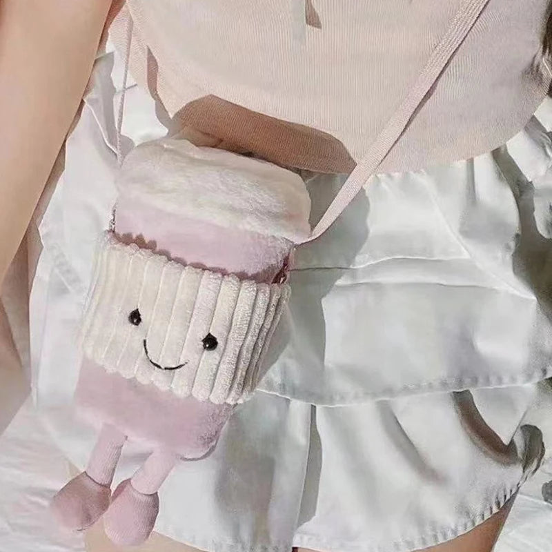 Belro trendy coffee milk tea crossbody bag with adjustable strap and stylish design, perfect for everyday accessories.