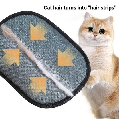 Belro pet hair remover glove set with textured surface for easily removing pet hair from furniture and clothing.