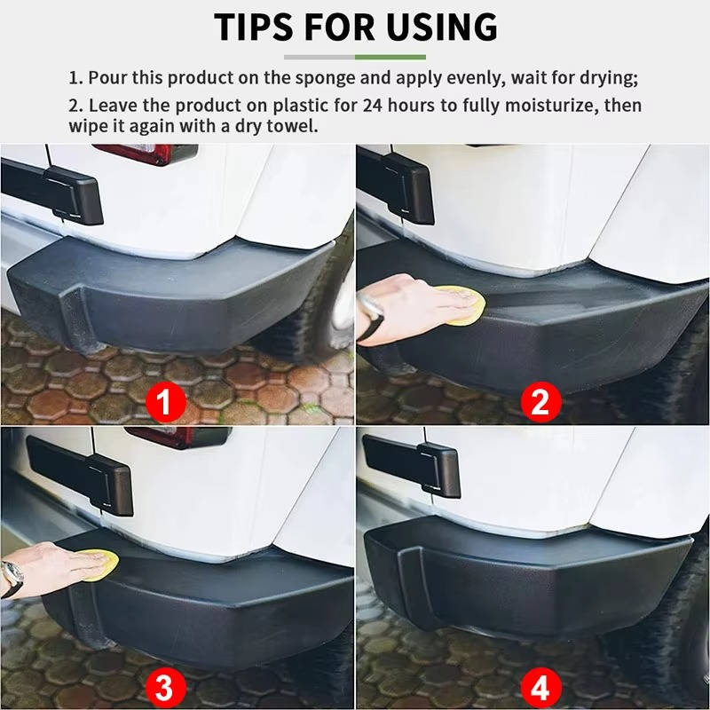 Belro Car Plastic Restorer bottle showing its label, ideal for restoring and protecting car interior plastic surfaces.