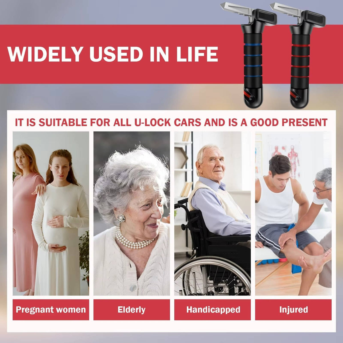 Belro Car Assist Handle for Elderly in a two-pack, sturdy outdoor support handles designed for safe mobility assistance.