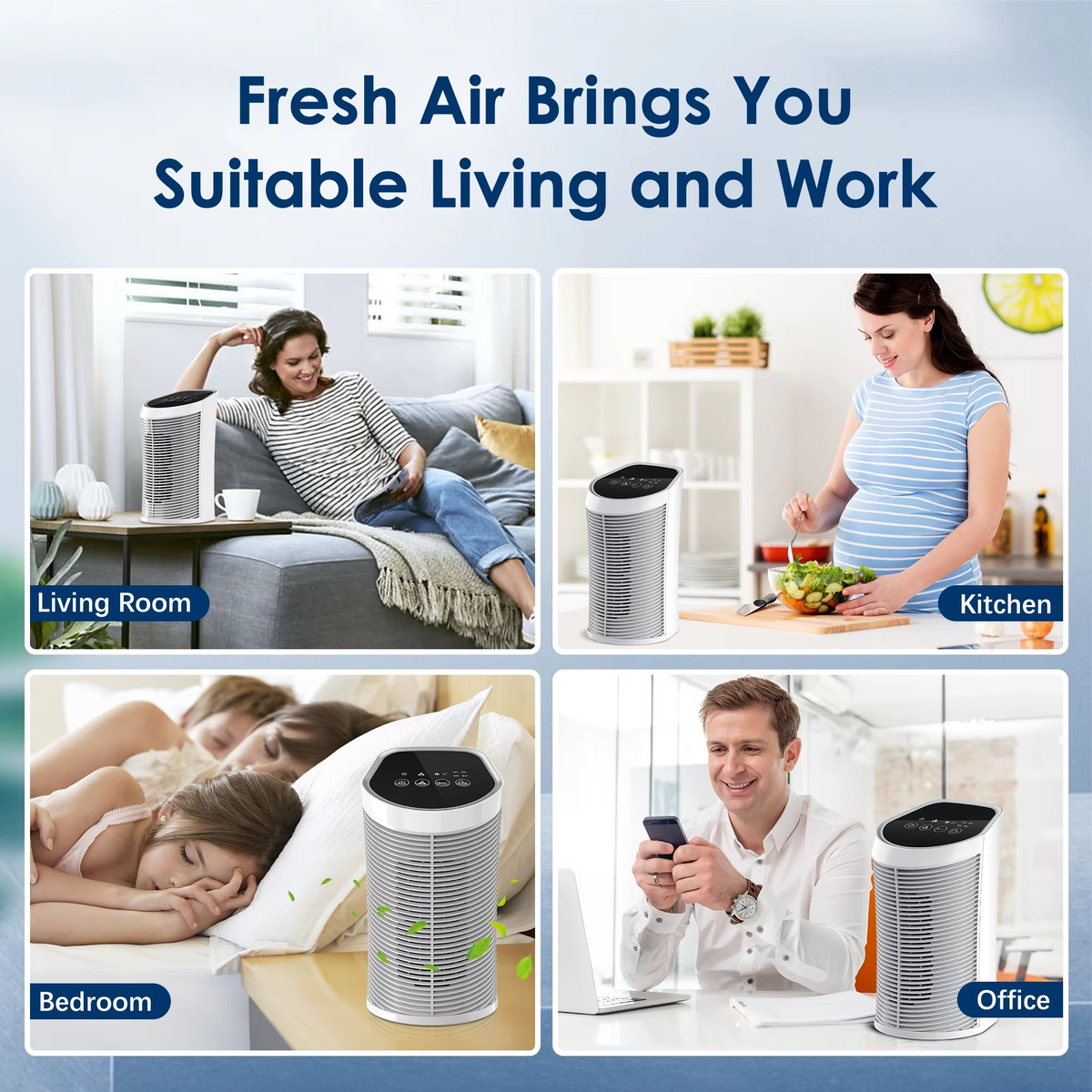 Belro HEPA filter for air purifiers, indoor use, 200 sq ft, 99.9% removal of airborne particles, replacement filter for home electronics
