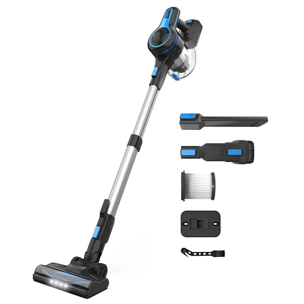 Belro cordless vacuum cleaner for home, handheld design with dustbin and adjustable wand, ideal for quick cleaning.
