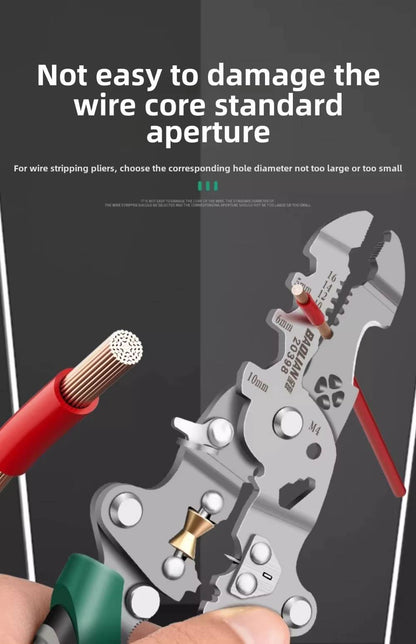 Belro multifunctional wire stripper tool with ergonomic handles, designed for precise stripping and cutting of electrical wires.