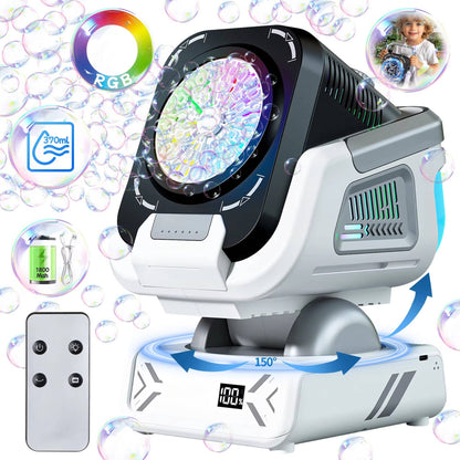 Belro bubble machine for party, outdoor toy with colorful bubble stream and playful design, perfect for outdoor fun and celebrations.