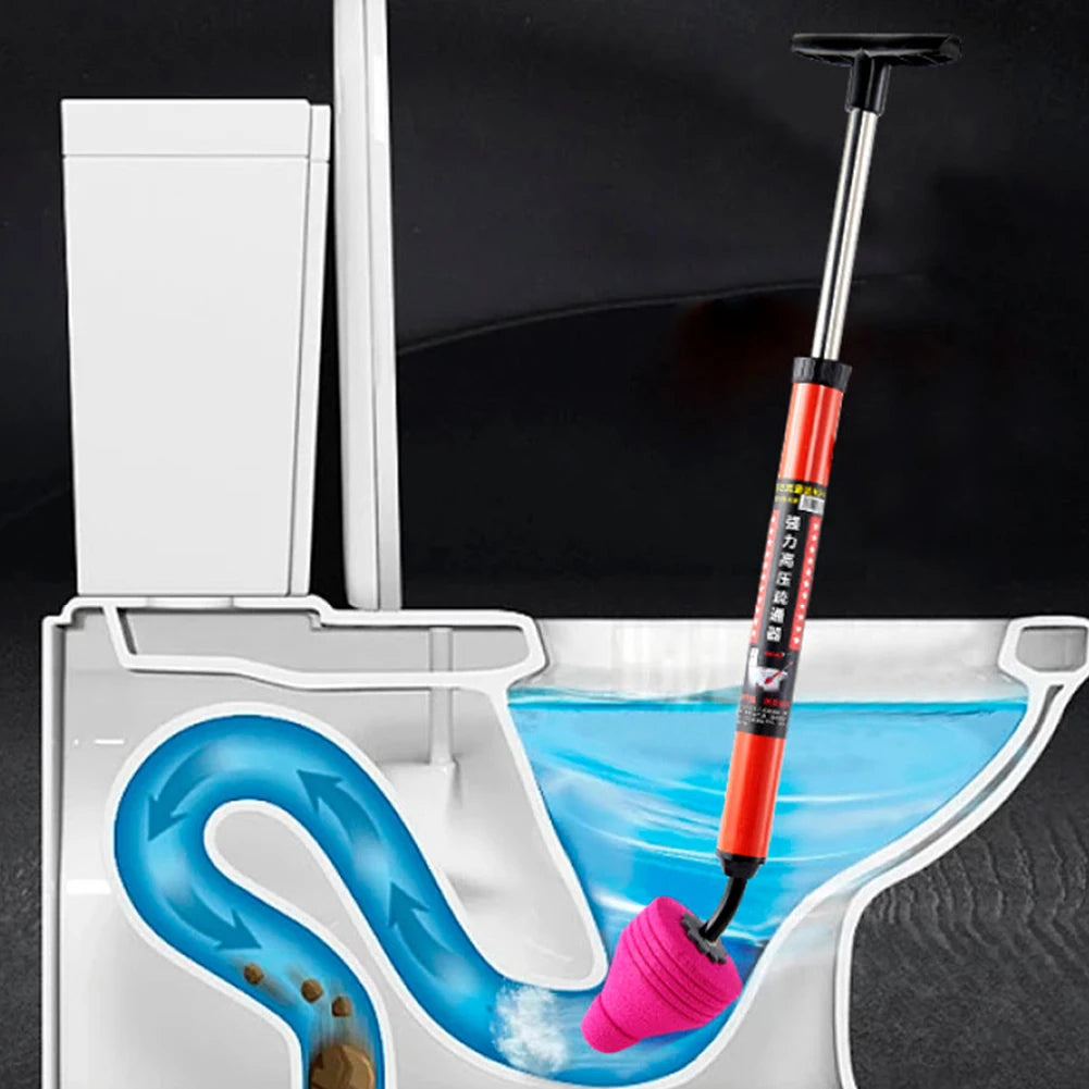 Mivoza high-pressure drain cleaner with three adapters, designed to clear bathroom and plumbing blockages without chemicals.