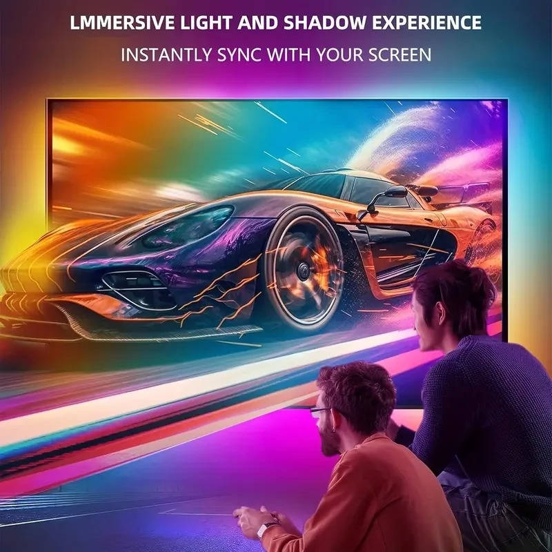Belro LED strip backlight for TVs, flexible electronic lighting strip with colorful LED lights for enhanced TV viewing ambiance.
