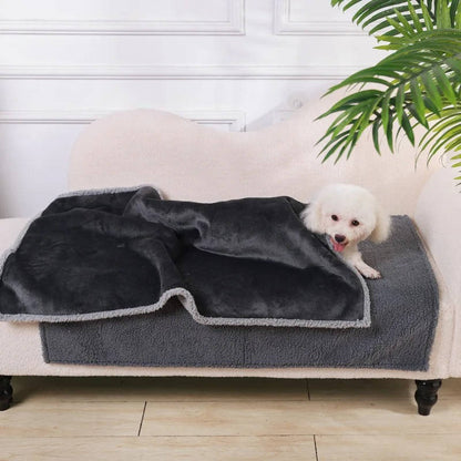 Belro soft and comfortable dog sleeping blanket in cozy fabric, ideal for pet bedding and relaxation.
