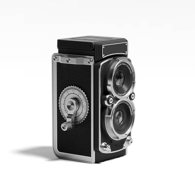 Vintage Belro digital camera with retro design, showing front view with lens and buttons, perfect for photography enthusiasts.