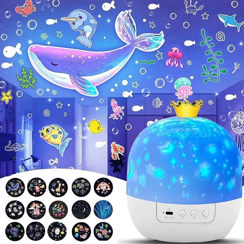 Belro projector night light for kids shows a colorful, fun night light with projection features suitable for children's rooms.