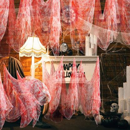 Belro Halloween yard decorations with spooky tools and hardware-themed props for outdoor Halloween display.