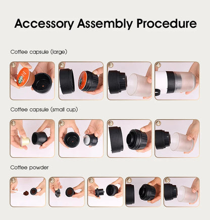 Belro portable coffee maker espresso machine with compact design and digital controls for quick brewing at home or on the go.