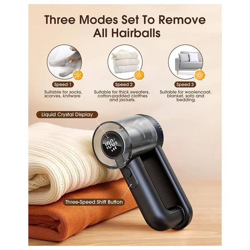 Belro Fabric Shaver for home and outdoor use, showing the handheld device with a protective shaving head and a collection compartment.