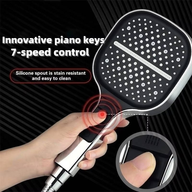 Belro high pressure shower head with multiple spray settings, chrome finish, and durable construction for a powerful shower experience.