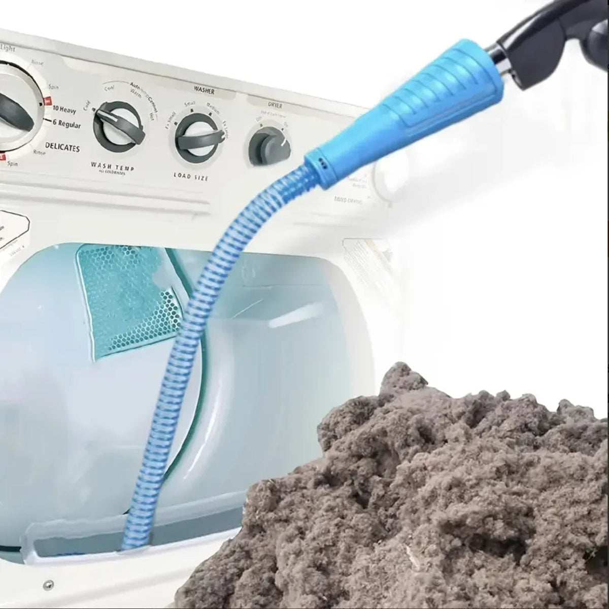 Belro Dryer Vent Cleaner Kit for home cleaning, showing flexible rods and brushes for cleaning dryer vents effectively.