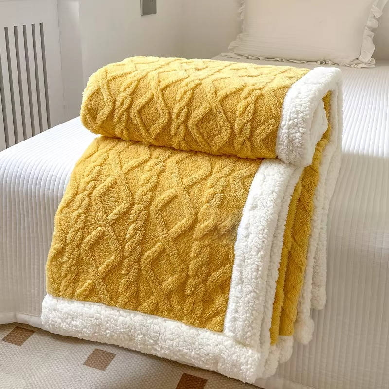 Belro men's fleece blanket showing soft, cozy fabric with a neutral color, perfect for warmth and comfort.