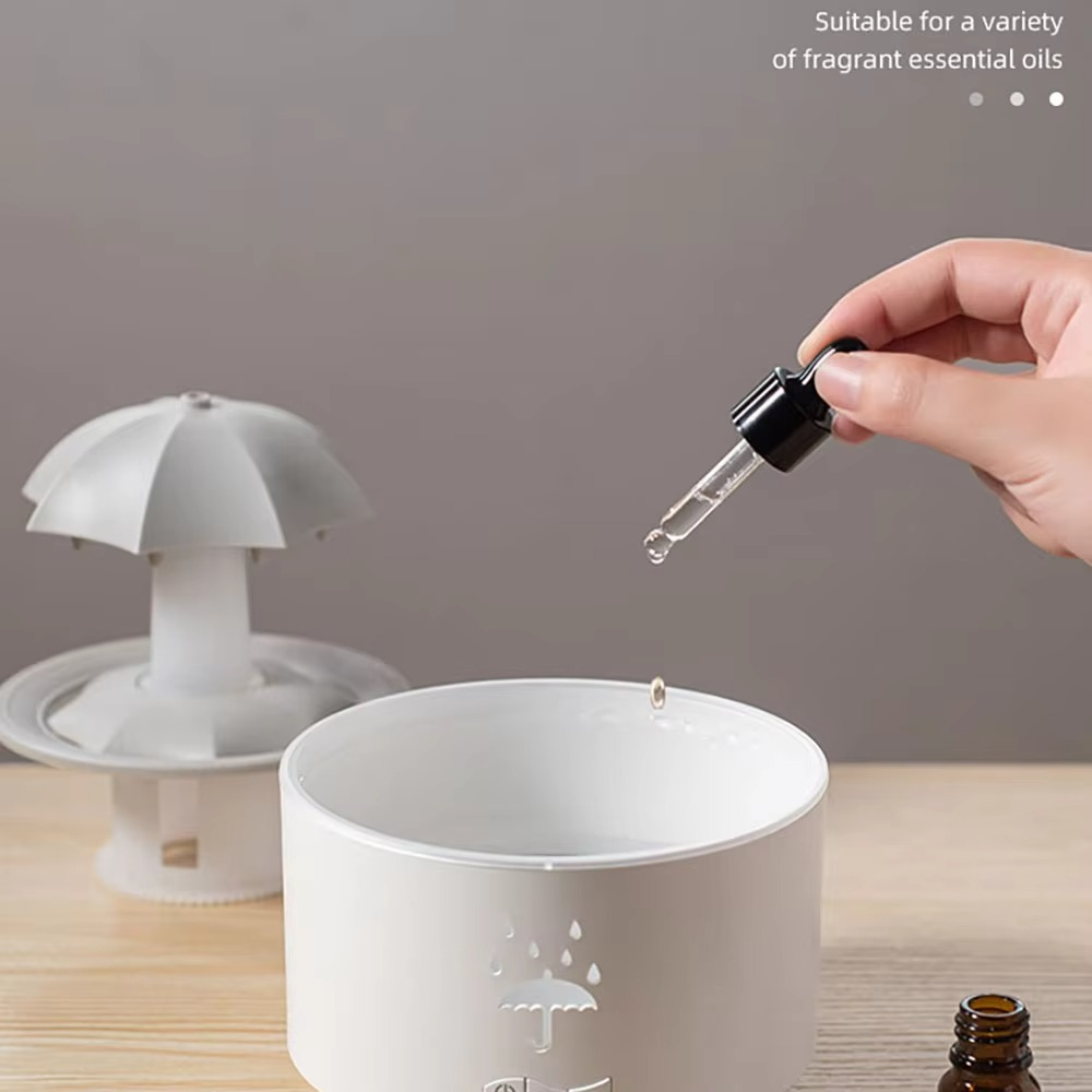Belro Aroma Essential Oil Diffuser in white with mist and LED light, designed for home fragrance and aromatherapy.
