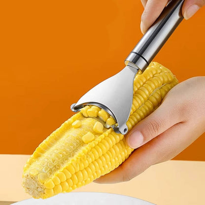 Belro Super Fast Corn Peeler with ergonomic handle and stainless steel blades for quick, easy corn removal in kitchen.