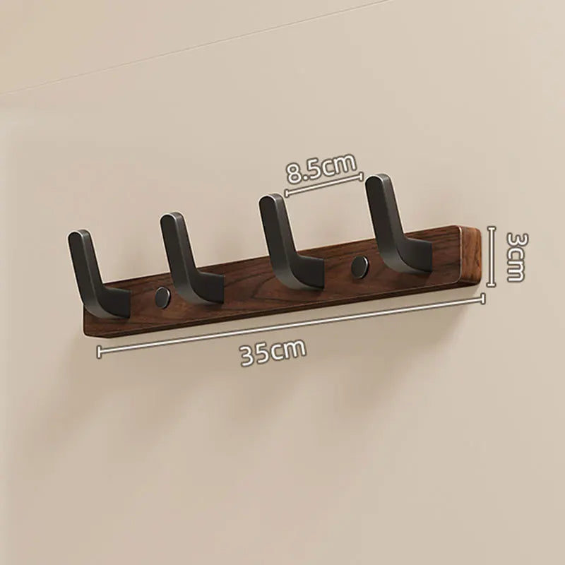 Belro minimalist wall-mounted coat hook with wood and metal, designed for jackets and coats, featuring a sleek modern style.